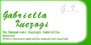 gabriella kuczogi business card